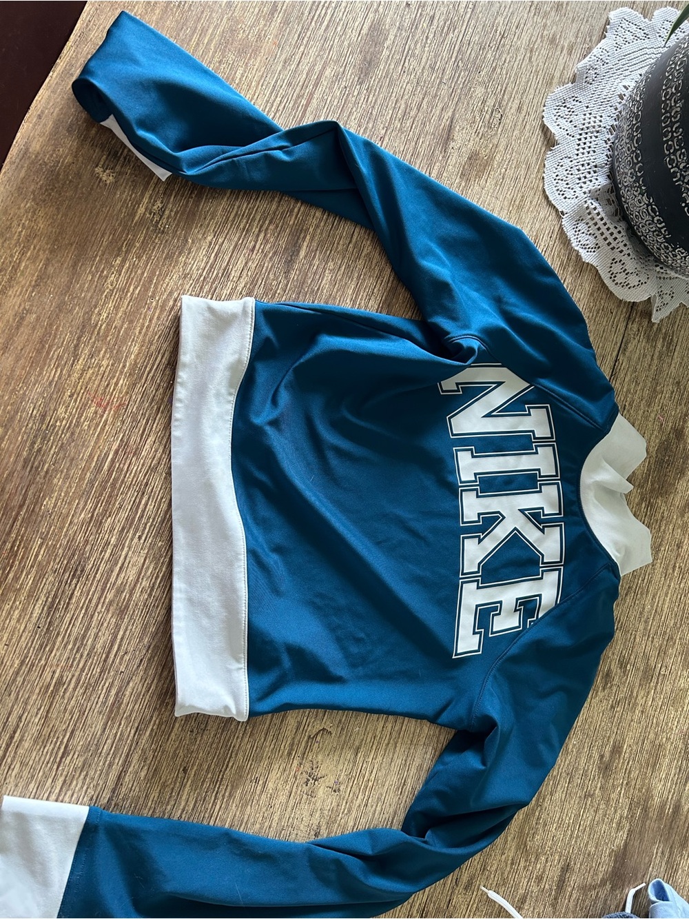 Nike Teal Blue Pullover with White Accents